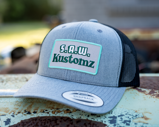 S.A.W. Tag Trucker Hat Light Grey